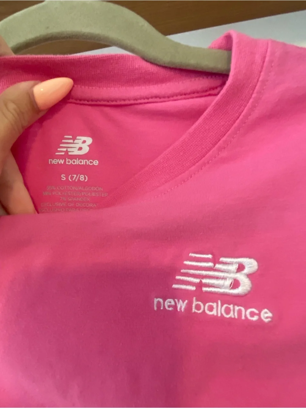 New Balance Pink Short-Sleeve Mini T-Shirt Dress